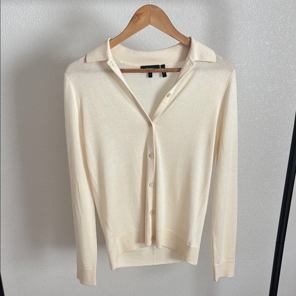 Theory Cream Women's Cardigan